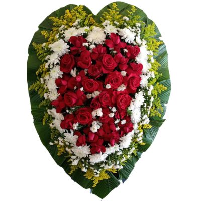 Coroa de Flores Coração Luxo 01
